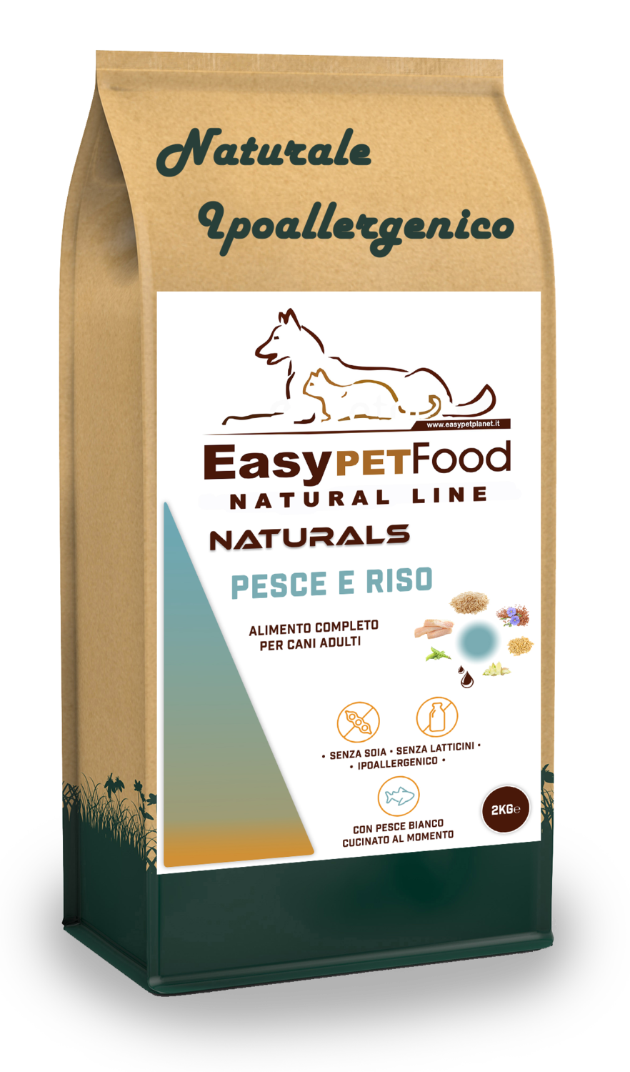 Easy Pet Food - Natural Dog Adult - Pesce  & Riso- Kg. 2 e 12