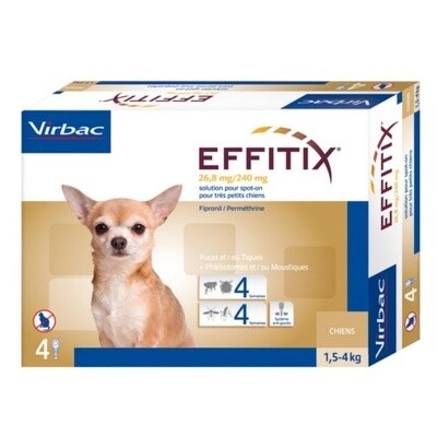 Effitix - antiparassitario spot on per cani - 
da 1,5 a 4 kg
26.8 mg/240 mg