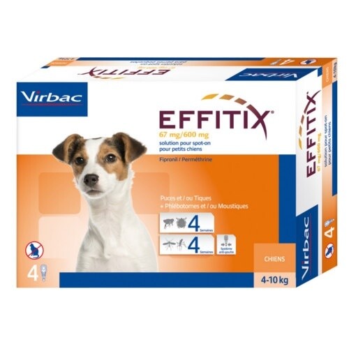 Effitix - antiparassitario spot on per cani - 
da 4  a 10 kg
67 mg/600 mg