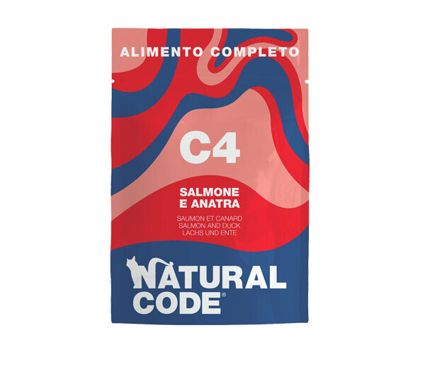 Natural Code For Cat Salmone e Anatra C4 gr. 70