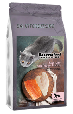 Easy Pet Food da Intenditore Gatto Adulto Sterilizzato con Salmone e Pesce Bianco