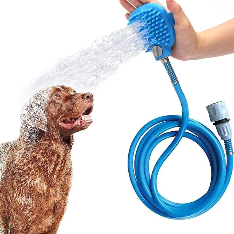 Nuovo tubo con spazzola per il bagno del cane e del Gatto