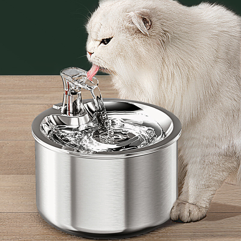 Fontana per gatti con distributore automatico di acqua per animali domestici a circolazione di sensori