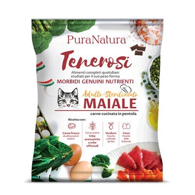 Tenerosi - Pura Natura - alimento completo per Gatti adulti o Sterilizzati - Maiale