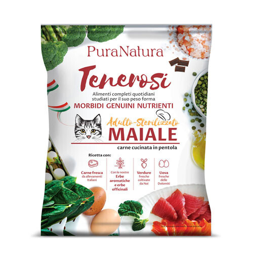 Tenerosi - Pura Natura - alimento completo per Gatti adulti o Sterilizzati - Maiale