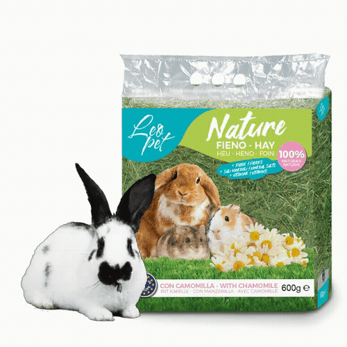 Leopet Nature - Fieno per conigli e roditori aromatizzato alla Camomilla 600 Gr.