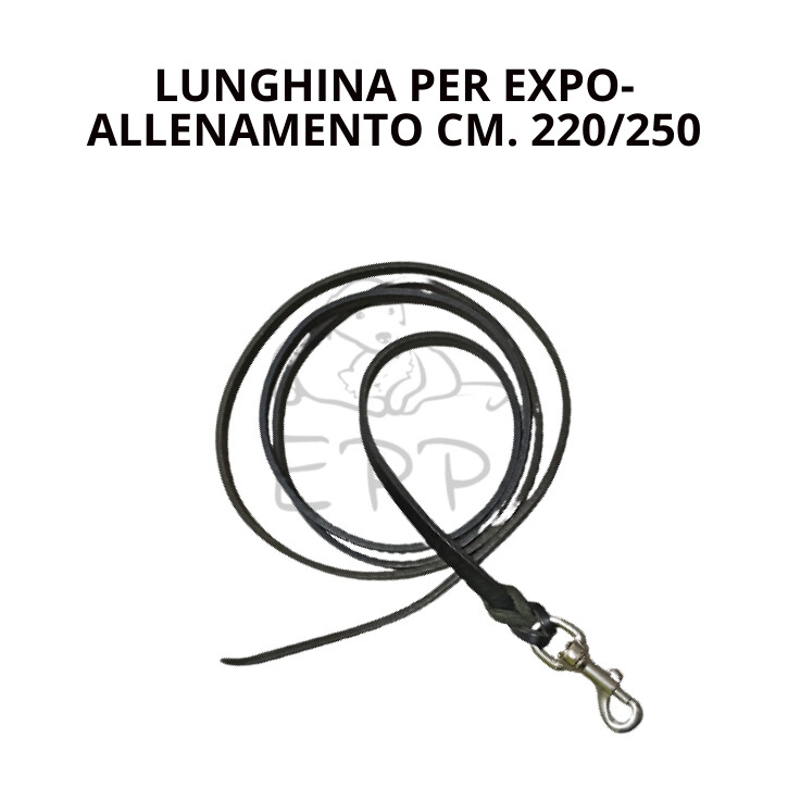 Guinzaglio Lunghina per esposizione in cuoio Toscano CM 220 minimo