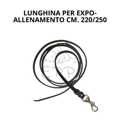 Guinzaglio Lunghina per esposizione in cuoio Toscano CM 220 minimo