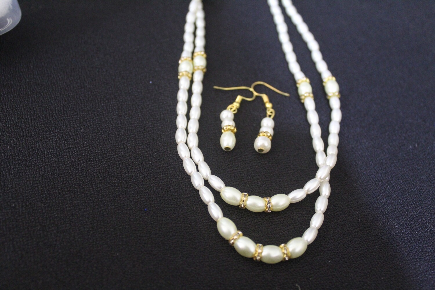 Hyderabadi Pearl Necklace and Earring Set