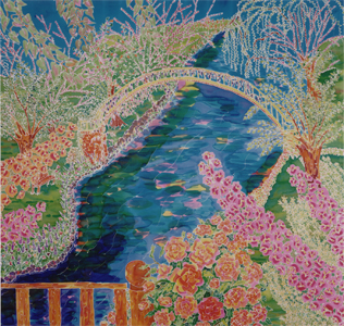 "Bench at Giverny" Limited Edition Giclee Print 00033