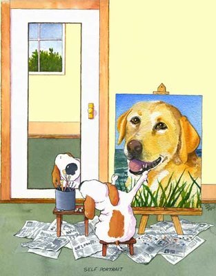 Self-Portrait Labrador, Yellow