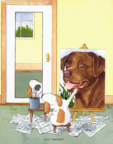 Self-Portrait Labrador, Chocolate