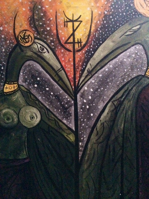 Becoming Priest &amp; Priestess of the English Voudoo (Acrylic on canvas)