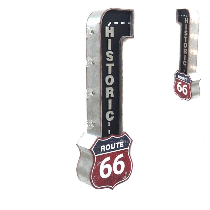 Route 66 LED Off The Wall Schild
