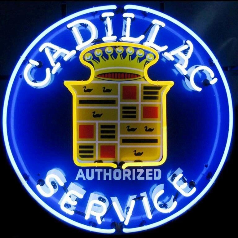 Neon-Cadillac-Service-Schild