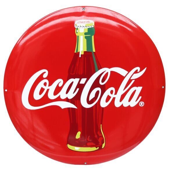 Retro-Emaille-Schild Coca -Cola