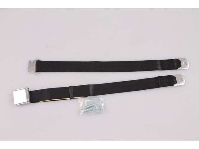 2-Punkt Sicherheitsbeckengurt, Schwarz (Black)
