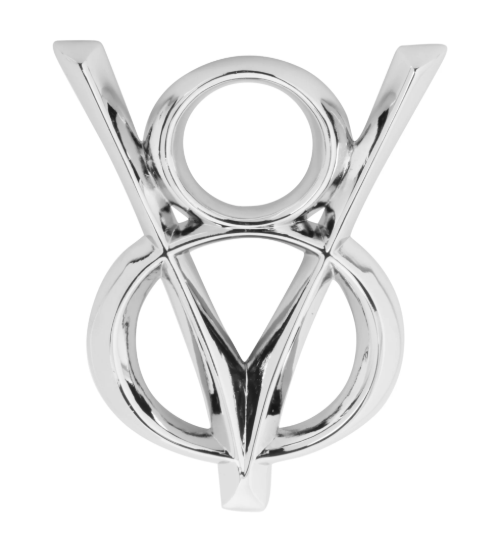 V8-Emblem für Frontscheinwerferleiste 1932
