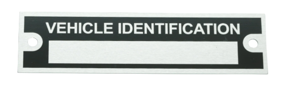 Schild für Fahrzeugidentifikationsnummer