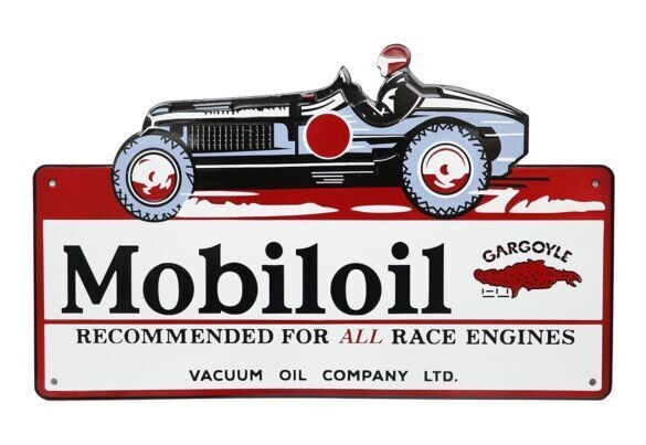 Retro-Emaille-Schild Mobiloil Retro-Emaille-Schild Mobiloil