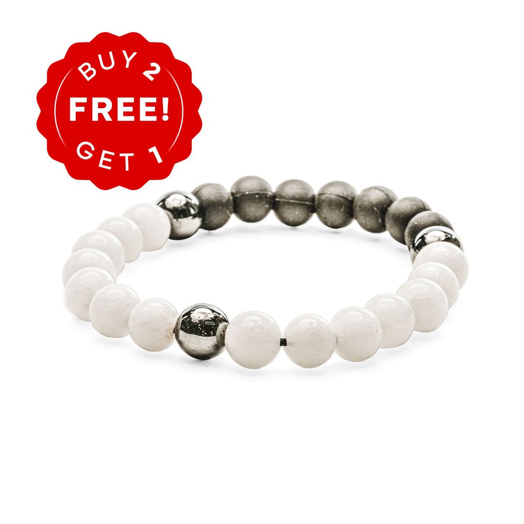 White Jade Beaded Bracelet