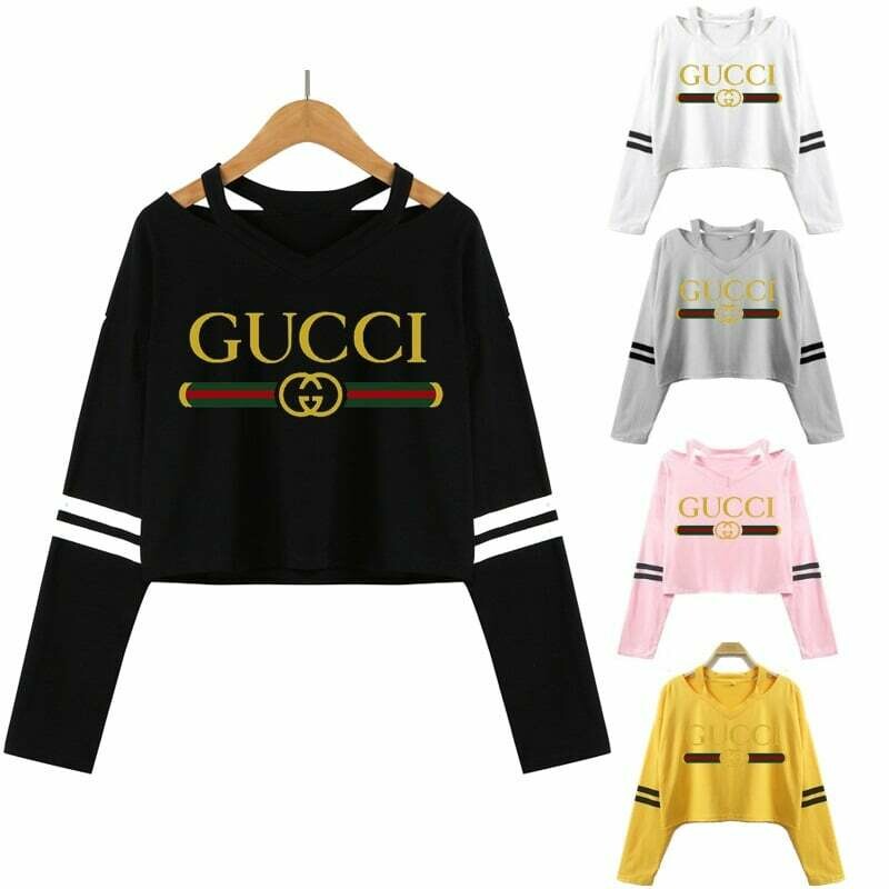 Pack of 5 Neck Stripe Crop Top