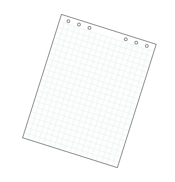 Flipchartblock kariert mit 25-mm-Raster, perforiert