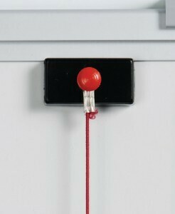 Datumslot rot, kürzbar mit zwei Magneten für alle Magnettafeltypen