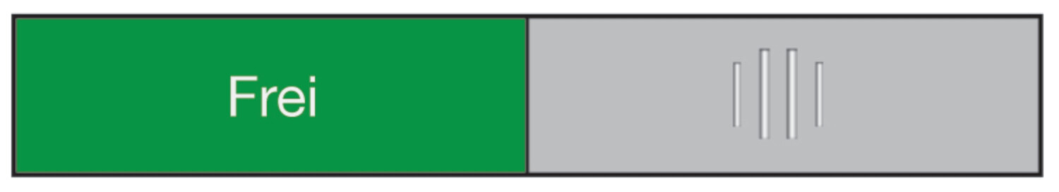 Frei- und Besetztanzeige gross mit Aluschieber