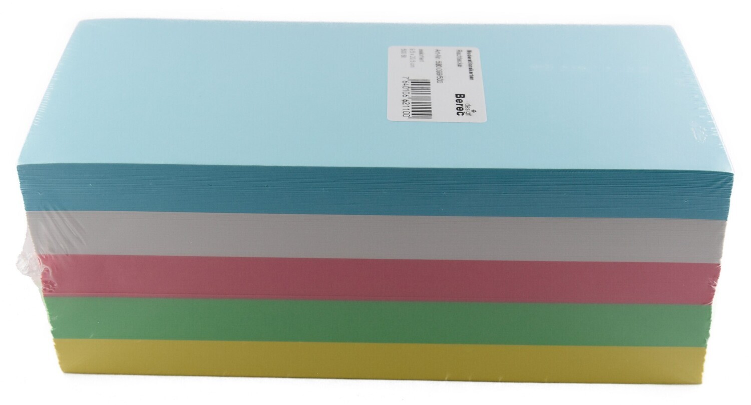 500er Pack Moderationsrechtecke sortiert 20,5 x 9,5 cm