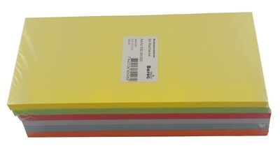 300er Pack Rechteckige Moderationskarten, farbig sortiert 20,5 x 9,5 cm