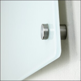 Glasschreibtafel weiss mit Metallrückwand, 45 x 60 cm