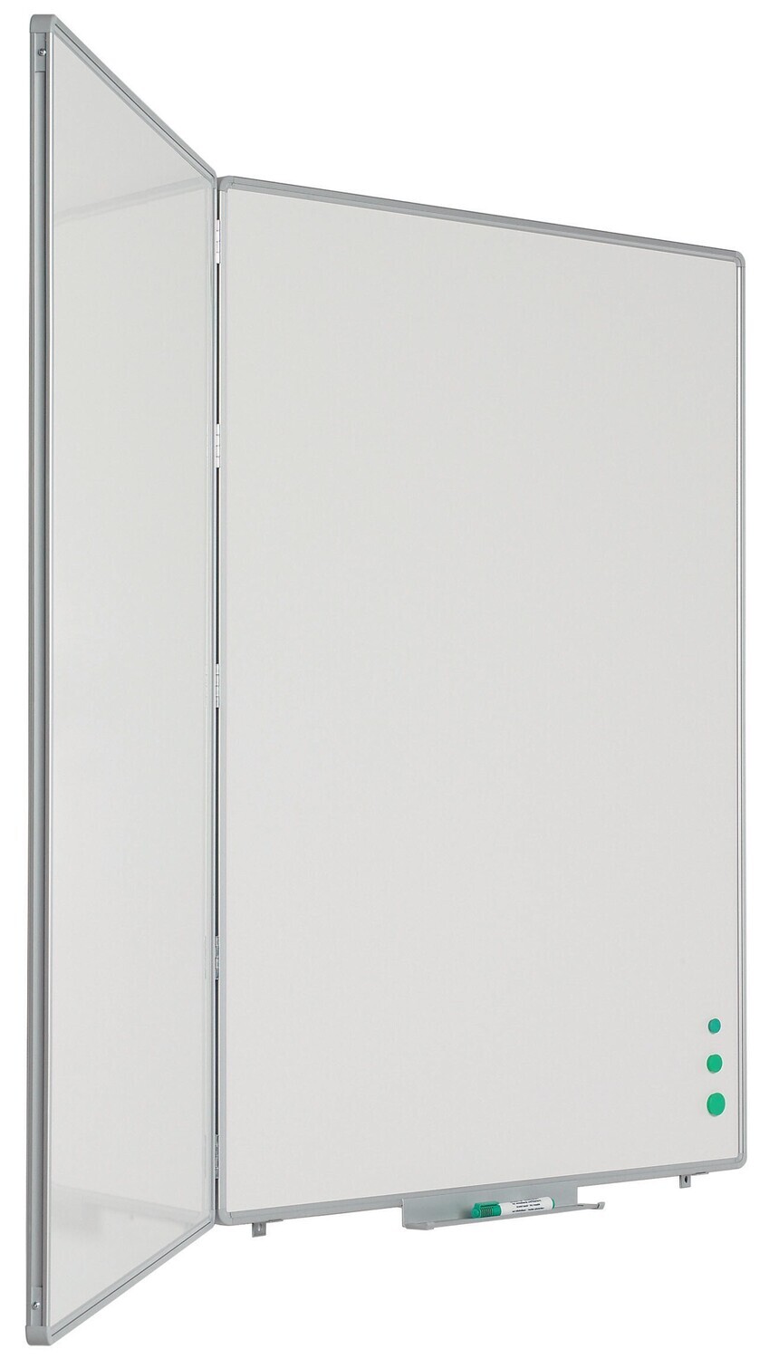 Klapptafelanlage mit 3 emaillierten Tafelflächen, 90 x 60 cm