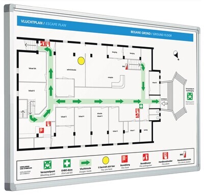 Bedruckte Weisswandtafel im Businessline-Profil