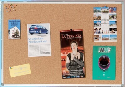 Korkpinntafel Businessline-Profil, 45 x 60 cm