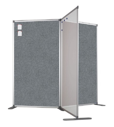 Doppelseitige Textilpinntafel mit Camira-Stoff, 180 x 120 cm