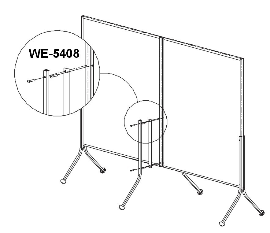 Zubehörset zum Verbinden der Universal Pinn-/Stellwand