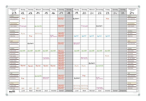 Zweiwochenplaner Montag bis Sonntag mit 30 Positionen