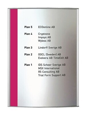 Tür- und Etagenbeschilderung grau