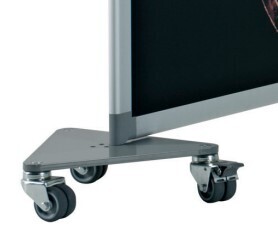 Verschiebbarer Fuss mit 3 Rollen, 30 x 30 x 8 cm