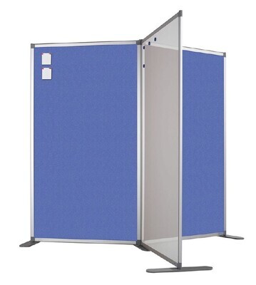 Doppelseitige Textilpinntafel mit Camira-Stoff,