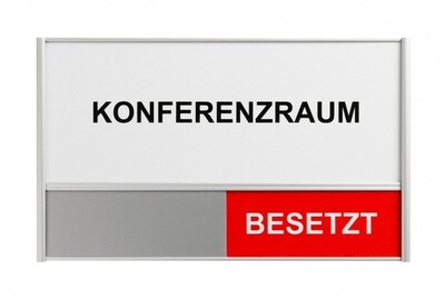 Beschilderung FREI/BESETZT grau, 180x108mm