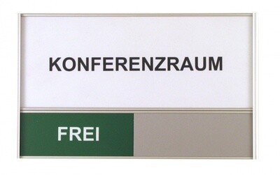 Beschilderung FREI/BESETZT grau, 180x108mm Beschilderung FREI/BESETZT grau, 180x108mm