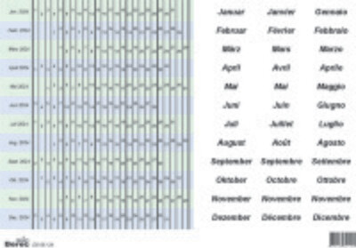 Datumstreifenset für 5-Tage-Woche (selbstklebend)