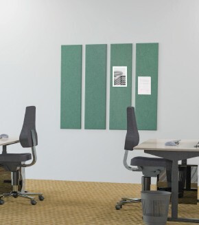 4er-Set Petrolgrüne Filz-Wandplatten, 30 x 120 x 1,9 cm