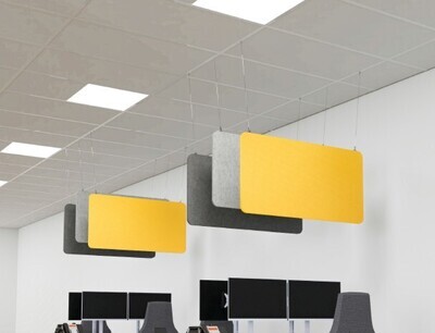 Gelbe Filz-Deckenplatte 60 x 120 x 1,9 cm