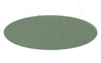 Petrolgrüne Akustik-Deckenplatten rund, Ø 120 x 1,9 cm