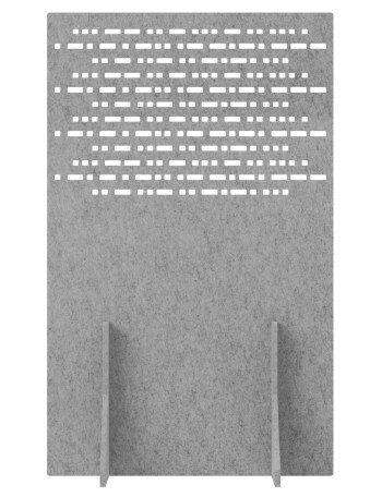 Hellgraue Schreibtischetrennwand 100 x 180 x 1,9 cm