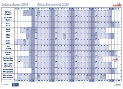 Der Papierjahresplaner A2 von Januar bis Dezember 2026 25 x 13,8 mm (H x B)
