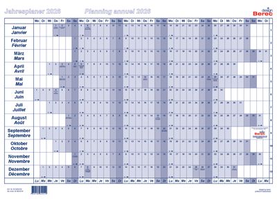 Der Papierjahresplaner A3 von Januar bis Dezember 2026, 19,2 x 9,8 mm (H x B)